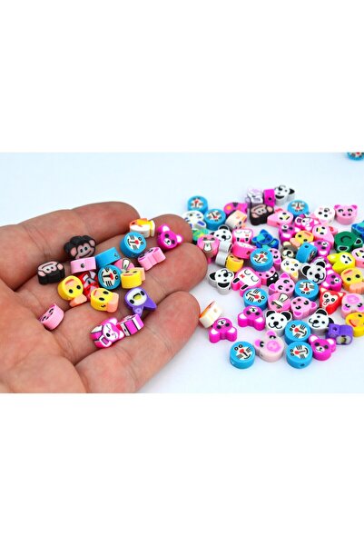 FlowerAksesuar 20 Adet - 10 mm Fimo Boncuk, Hamur Boncuk, Takı Boncuğu, Hamur...