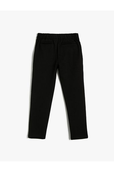 Koton Ribbed Trousers Cotton with Elastic Waist