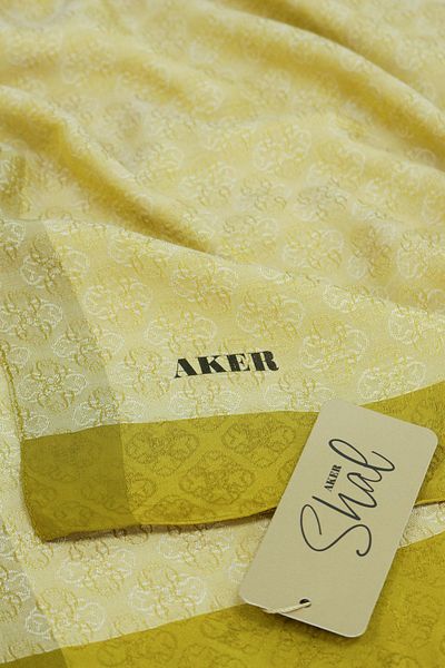 Aker Σάλι ζακάρ με μοτίβο λαδιού πράσινο μονόγραμμα - BF 6060900 -961
