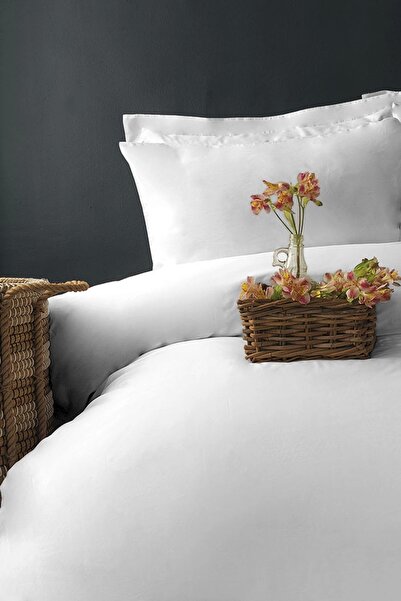 İssimo Home Pure White Beyaz 300 TC Pamuk Saten Aile Seti Nevresim Takımı