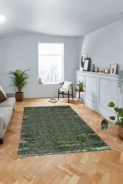 Viyana Home Modern Dijital Kaymaz Taban Klasik Afgan Model Yıkanabilir Yolluk...