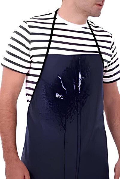 MERT AMBALAJ PVC Apron Navy Blue Kitchen Cook Dishwasher Housekeeper Work Kit...