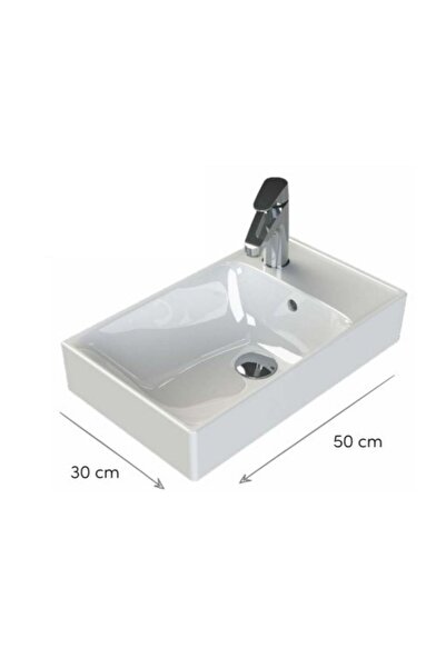 Turkuaz Sharp Etajerli Lavabo 50*30 Cm