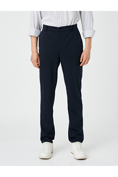 Koton Classic Trousers Slim Fit Buttoned with Pocket Detail