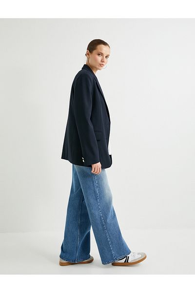 Koton Wide Leg Jeans with High Waist Pocket and Lyocell Fabric Feature - Bianca Jean