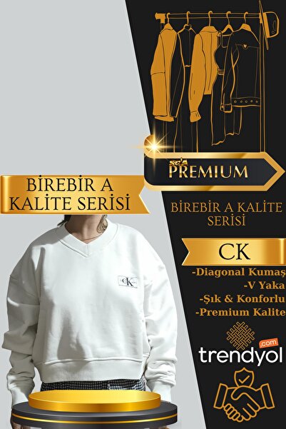 SCA Swea cu decolteu în V din țesătură diagonală de calitate premium tricou