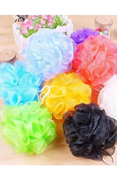 Viomax قطعتان من كرة ليفة الاستحمام الملونة