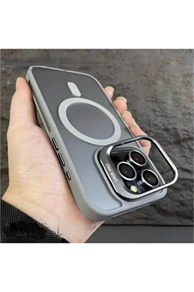 emybox İphone 12 Promax Kamera Korumalı Stantlı Magsafe Destekli Lens Koruyucu Hediye Telefon Kılıf