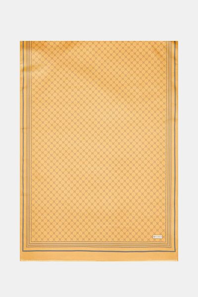 Vakko Σάλι Tivil Ipek Monogram 37307-camel Ανθρακί