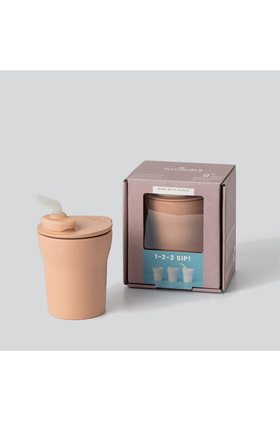 Miniware Μίνι Ποτήρι 1-2-3 Γουλιών! με Καπάκι και Καλαμάκι, 100% Βιοδιασπώμεν...