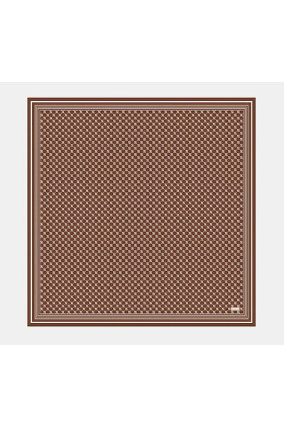 Vakko Φουλάρι Tivil Silk Monogram 37144-χαλκός