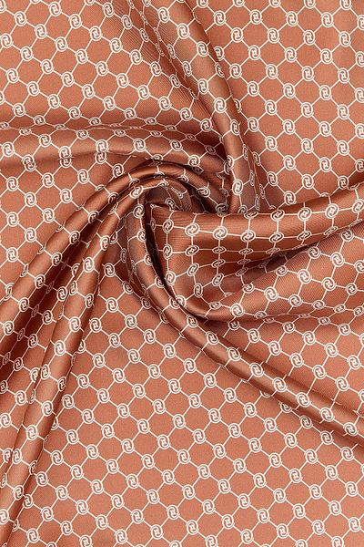 Vakko Σάλι Tivil Silk Monogram 37307-χαλκός