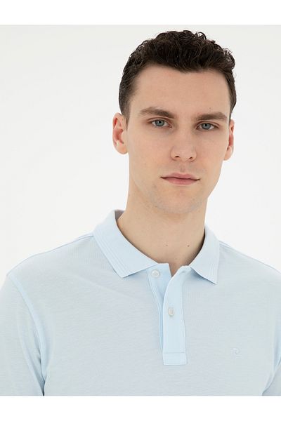 Pierre Cardin Tricou albastru deschis slim fit 50280754-VR095