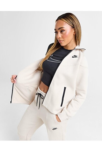 Nike Sportswear Tech Fleece Windrunner SU24 Full-Zip Hoodie Kadın Sweatshirt HJ5477-104 ASLAN SPORT