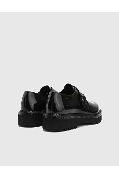 İLVİ Miklos Hakiki Açma Deri Erkek Siyah Loafer Ayakkabı