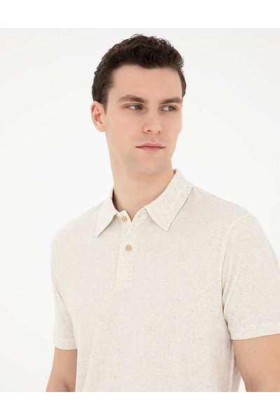Pierre Cardin Μπεζ μπλουζάκι Slim Fit 50285180-VR011