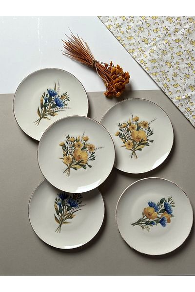 PORSER Lily Canvas 21cm Cake Set - 6 People, 6 Pieces Tvl6Ptprs1062