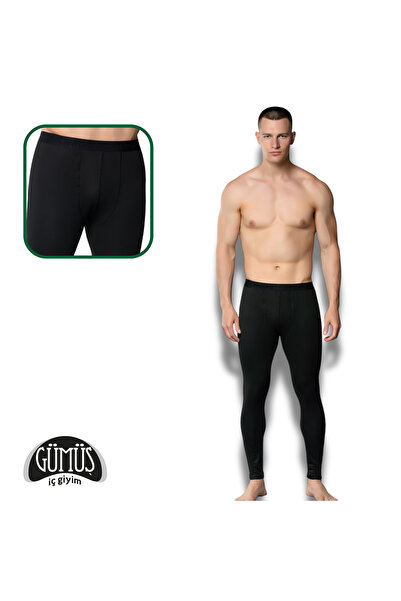 Gümüş İç Giyim Ανδρικό μαύρο χειμερινό θερμικό πάτο, ασημί εσώρουχα Ανδρικό μαύρο θερμικό πάτο