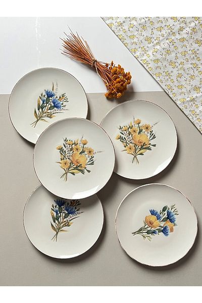 PORSER Lily Canvas 21cm Cake Set - 6 People, 6 Pieces Tvl6Ptprs1062