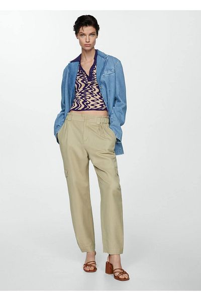 MANGO Woman Sandale cu toc cu bretele