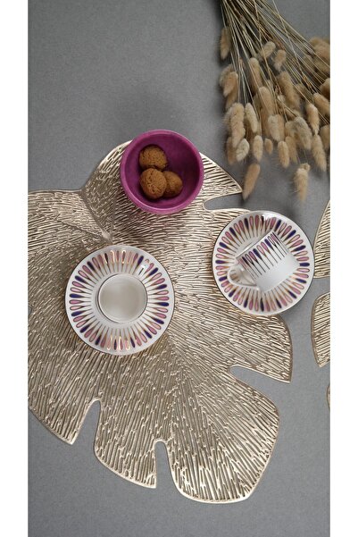 PORSER طقم فناجين قهوة بيرا باللون الأرجواني 80 سم مكعب لشخصين 4 قطع