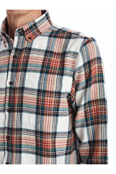 LC Waikiki LCWAIKIKI Classic Regular Fit Довгорукавна картата сорочка для чоловіків