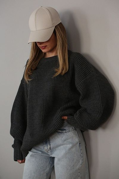 Madmext Geräucherter Basic-Strickpullover Mg1304