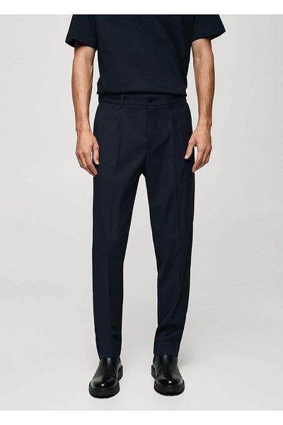 MANGO Man Darted Slim Fit Trousers