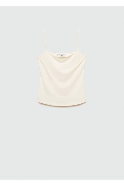 MANGO Woman Κρεμαστή μπλούζα με χαμηλό γιακά