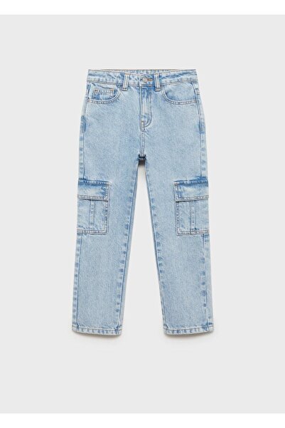 MANGO Kids Cepli kargo jean pantolon