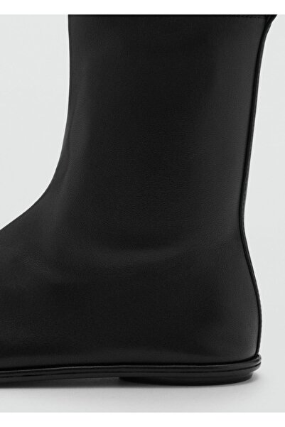 MANGO Woman Düz tabanlı deri yarım bot