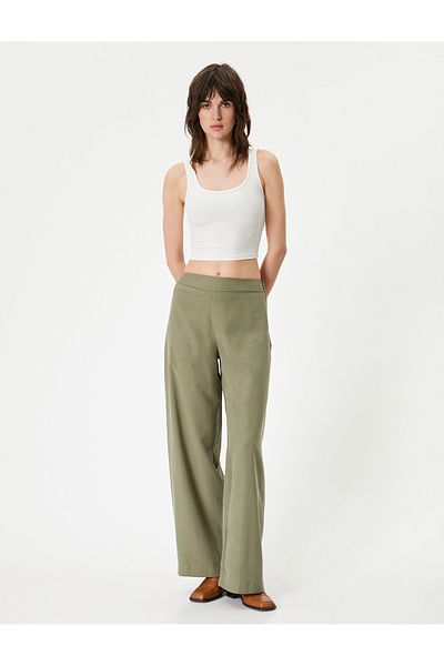 Koton Modalhose mit weitem Bein und hoher Taille