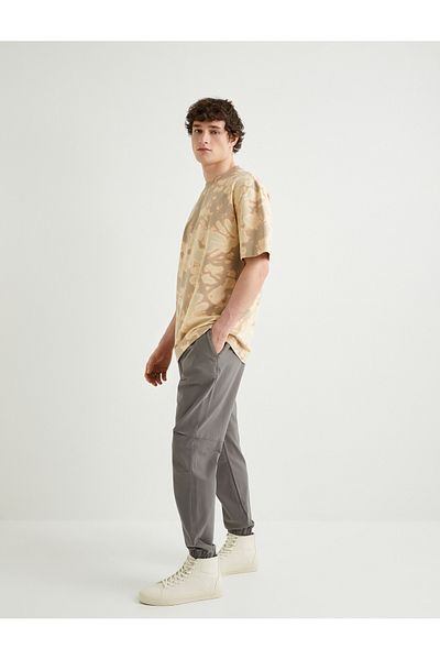 Koton Jogger Trousers with Lace Waist, Relaxed Cut and Pocket