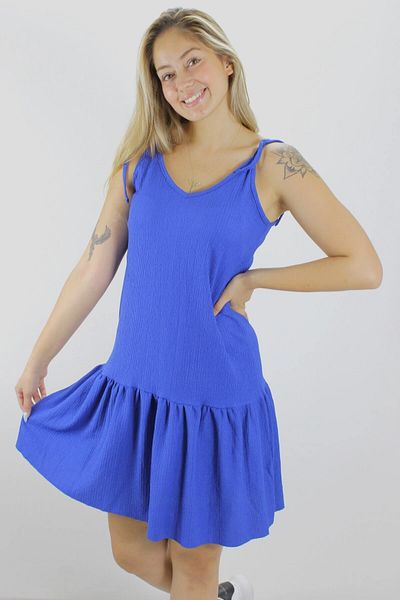 Lukas Rochie Crinkle cu bretele albastre - 1456.65