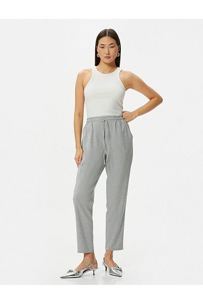 Koton Elastic Waist Jogger Trousers with Pocket Detail