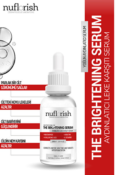 nuflorish Leke Karşıtı Cilt Tonu Eşitleyici Aydınlatıcı Serum (ARBUTİN 2%) 30 ml