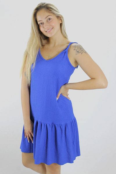 Lukas Rochie Crinkle cu bretele albastre - 1456.65