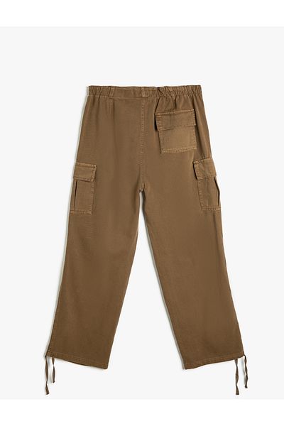 Koton Men's Clothing Parachute Cut Trousers Brown