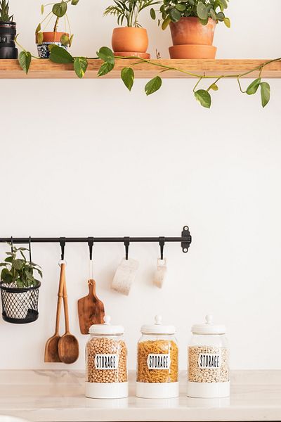 Dekorzdükkan 3-Piece Galvanized Finish Glass Spice Rack Set (1500 ml)