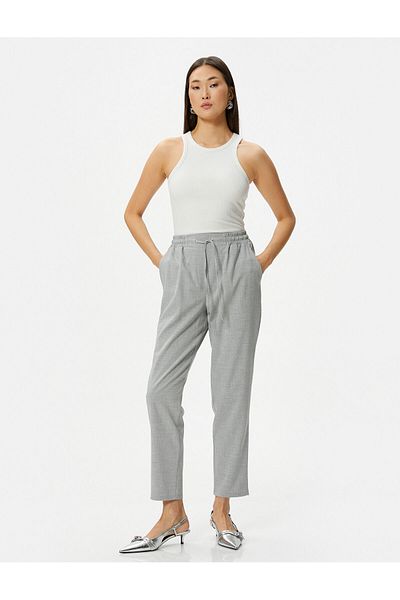 Koton Elastic Waist Jogger Trousers with Pocket Detail