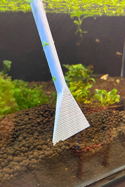 WOOF Akvaryum Spatulası Kum Düzeltici Cam Kazıyıcı 24 Cm Plastik Spatula