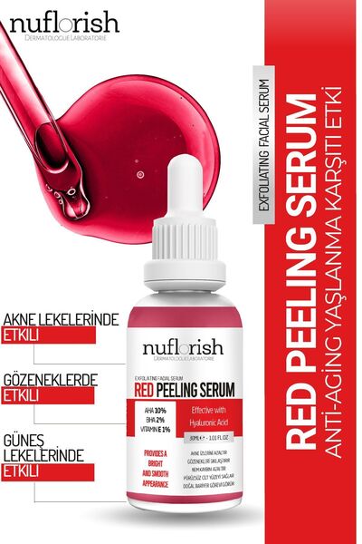 nuflorish Cilt Tonu Eşitleyici Ve Güneş Lekelerinde Etkili Kırmızı Peeling Se...