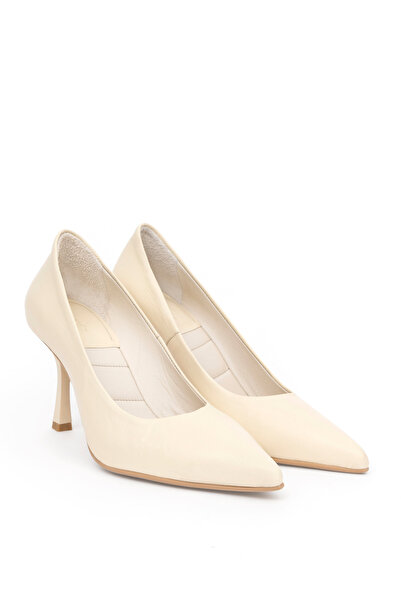 Pierre Cardin Pantofi din piele cu toc crem 50287350-VR071