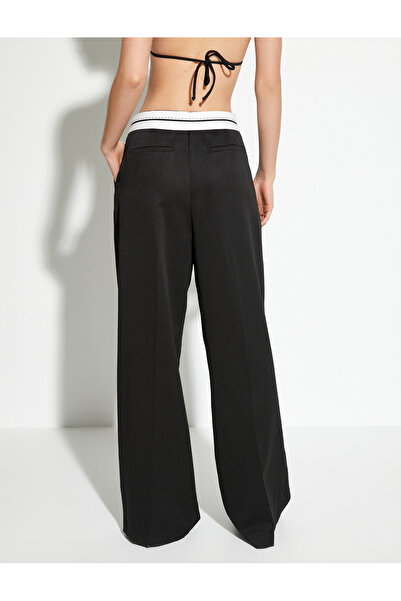 Koton Palazzo-Hose, Taschenbund, detaillierte Falten