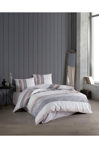 Taç Crystal Ranforce Duvet Cover Set Double Olimpos Gray