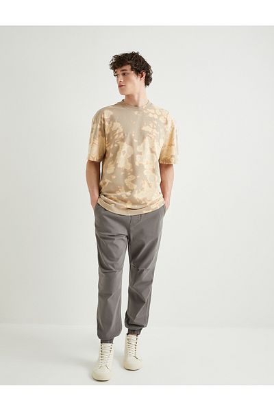 Koton Jogger Trousers with Lace Waist, Relaxed Cut and Pocket