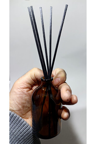 wellLine 3 adet boş amber renk Şişe Esas Bambu Çubuklu Oda Kokusu için 100 ml...