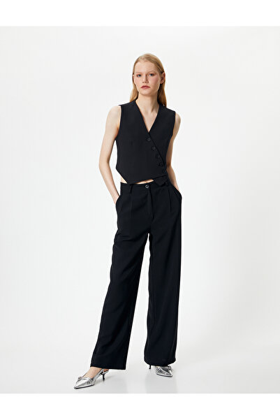 Koton Kruvaze Yelek Düğmeli V Yaka