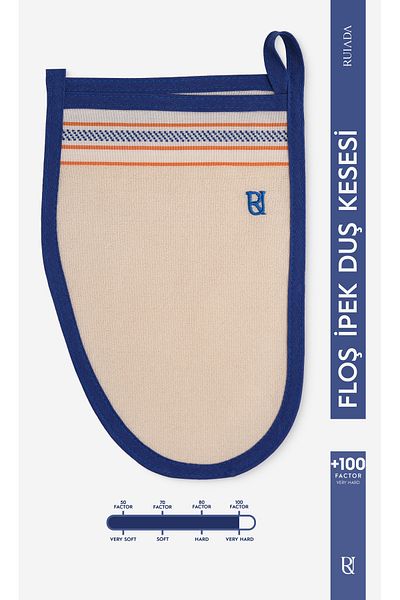 RU RUIADA +100 Factor - Exfoliating Glove 100% Flush Silk Premium Shower Pouch, for Women & Men