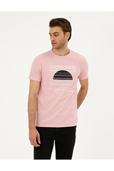 Pierre Cardin Açık Pembe Slim Fit Tişört 50285390-VR078